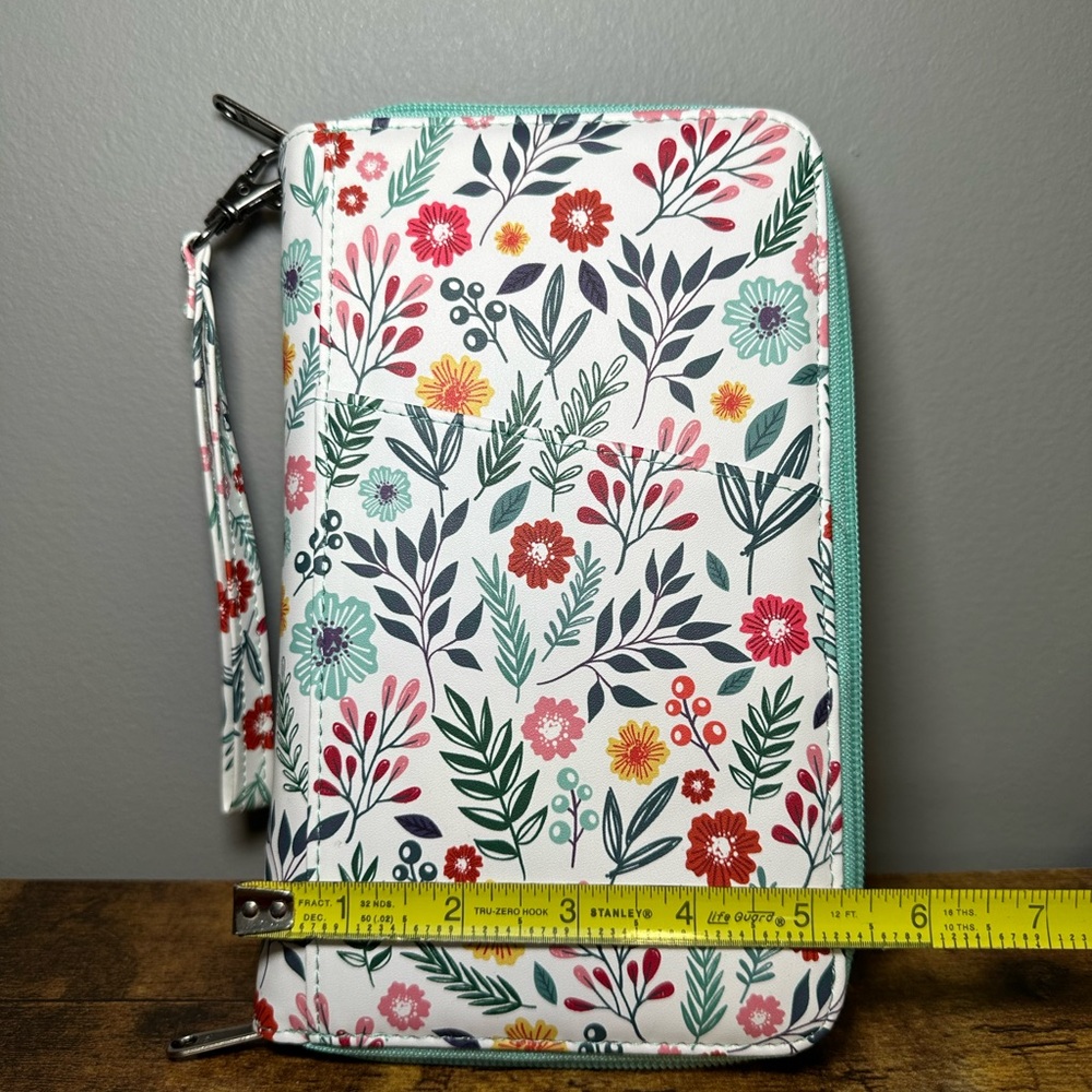 Floral Zip-Around Passport/Travel Documents Wallet - Picture 3 of 9